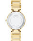 ფოტო #3 პროდუქტის Sapphire Women's Swiss Diamond (1/20 ct. t.w.) Gold-Tone PVD Bracelet Watch 28mm