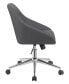 Фото #3 товара 35.25" Plywood Upholstered Office Chair with Casters