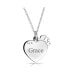 Live Love Laugh Word Quote Circle Flower Charm Heart Shape Pendant Necklace For Women .925 Sterling Silver