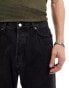 Weekday Space relaxed fit straight leg jeans in black