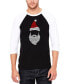 Фото #1 товара Men's Raglan Baseball Santa Claus Word Art T-shirt
