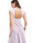 Фото #4 товара Bardot open back satin maxi dress in lilac