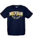 ფოტო #2 პროდუქტის Youth Navy Michigan Wolverines College Football Playoff 2023 National Champions Gold Dust Schedule T-shirt