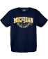 Фото #2 товара Футболка для малышей Blue 84 Navy Michigan Wolverines Футбольное Плей-офф 2023 Чемпионы Национальные Золотые Песчаные Расписание