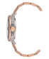 ფოტო #2 პროდუქტის Women's Rose Gold-Tone Metal Link Bracelet Watch, 40X47.5mm