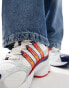 Фото #5 товара adidas Originals Ozweego Pro trainers in white and orange/navy