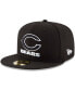 Фото #1 товара Men's Black Chicago Bears B-Dub 59FIFTY Fitted Hat