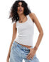 Фото #1 товара 4th & Reckless premium knitted rib embroidered logo tank top in light grey