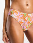 Фото #2 товара Brave Soul high leg bikini bottom in orange floral print