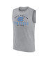 ფოტო #3 პროდუქტის Men's Heather Gray North Carolina Tar Heels Primetime Legend Lock Up Performance Muscle Tank Top