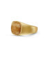 ფოტო #3 პროდუქტის Yellow Lace Agate Gemstone Yellow Gold Plated Sterling Silver Men Signet Ring