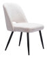 32" Steel, Polyester Teddy Boho Dining Chair