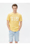 Фото #1 товара 3sam10292hk 151 Sarı Erkek Pamuk Jersey Kısa Kollu T-shirt