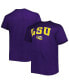 Фото #1 товара Men's Purple LSU Tigers Big and Tall Arch Over Wordmark T-shirt