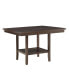 Фото #2 товара Dark Brown Finish Counter Height Table 1 Piece Functional Lazy-Susan And Display Shelf Dining Furniture