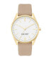 Women's Quartz Tan Faux Leather Band Watch, 36mm