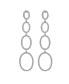 ფოტო #1 პროდუქტის Silver-Tone Quad Oval Drop Earrings