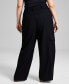 ფოტო #2 პროდუქტის Trendy Plus Size Wide-Leg Pleated Cargo Pants