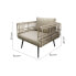 Garden sofa Ariki 83 x 84 x 67 cm synthetic rattan Steel