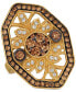 ფოტო #1 პროდუქტის Chocolate Diamond & Nude Diamond Openwork Statement Ring (1-1/6 ct. t.w.) in 14k Gold