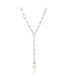 ფოტო #1 პროდუქტის Sterling Silver or Gold Plated Over Sterling Silver Freshwater Pearl Paperclip Necklace