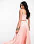 Фото #2 товара Kanya London Bridesmaid Lehenga spaghetti strap crop top in peach