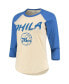 Фото #3 товара Women's Ben Simmons Cream Philadelphia 76ers Raglan 3/4-Sleeve T-shirt