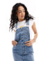 Фото #3 товара ASOS DESIGN denim dungaree dress in midwash blue