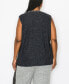 Plus Size Cozy Shell Tank Top with Gunmetal