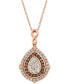 ფოტო #1 პროდუქტის Nude Diamonds® & Chocolate Diamonds® Fancy 18" Pendant Necklace (1-5/8 ct. t.w.) in 14k Rose, Yellow or White Gold
