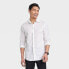 Фото #1 товара Men's Performance Dress Long Sleeve Button-Down Shirt - Goodfellow & Co White M