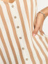 Фото #3 товара Only v neck button down cami top in beige and white stripe
