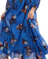 Women's Morning Glory Smocked Maxi Dress Dutch Blue Combo, XS - фото #4