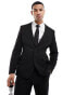 ASOS DESIGN skinny suit jacket in black twill Черный, Chest 40 Regular - фото #1