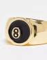 Faded Future 8 ball ring in gold