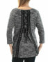 Фото #2 товара Топ с V-образным вырезом Style & Co женский серый черный XL