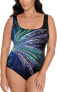 Фото #1 товара Swim Solutions Women's Firework Print One-Piece Swimsuit Multi Size 16