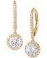 Фото #1 товара Lab Grown Diamond Halo Drop Earrings (1-1/4 ct. t.w.) in 14k White, Yellow or Rose Gold