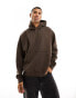 Фото #1 товара Weekday oversized hoodie in brown