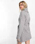 Фото #4 товара ASOS DESIGN knitted belted mini dress with roll neck in grey