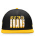Men's Black, Gold Boston Bruins Heritage Retro Two-Tone Snapback Hat