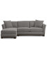 Фото #5 товара Elliot II 107" 2-Pc. Fabric Chaise Sectional Apartment Sofa, Created for Macy's