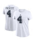 Фото #1 товара Women's Dak Prescott White Dallas Cowboys Player Name and Number T-shirt
