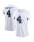 ფოტო #1 პროდუქტის Women's Dak Prescott White Dallas Cowboys Player Name and Number T-shirt