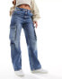 New Look cargo jean in vintage blue wash