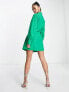 Фото #2 товара JDY ruched detail mini shirt dress in bright green