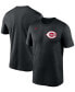 Фото #1 товара Men's Black Cincinnati Reds Wordmark Legend T-shirt