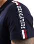 Фото #3 товара Tommy Hilfiger global stripe monotype regular polo shirt in Navy