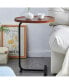 Фото #3 товара 2 Pieces Brown Cshaped Side Table, Small Sofa Table For Small Spaces, Living Room, Bedroom