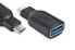 Club 3D USB 3.1 Type C to USB 3.0 Adapter - USB Type C 3.1 - USB 3.0 - 0.043 m - Black